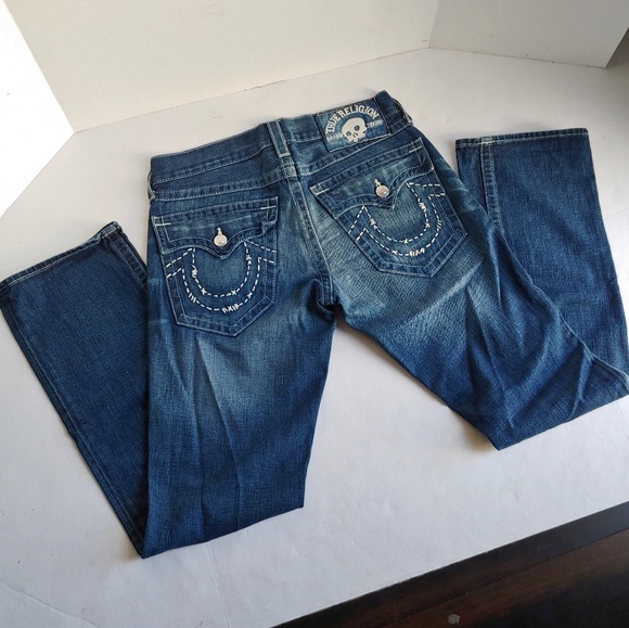 True Religion Ricky Skull Patch Jeans 
